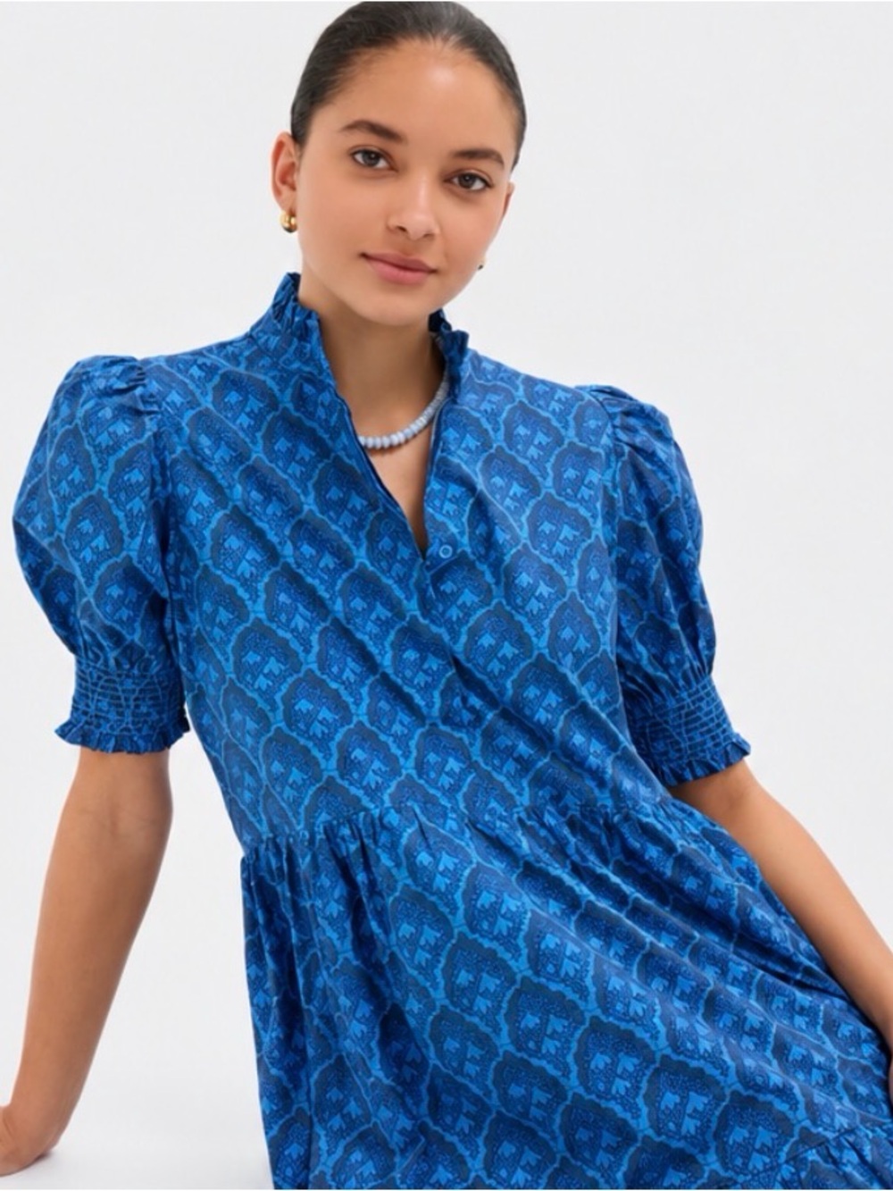 Hyacinth House Bennett Midi Dress Navy Blue Floral Size - Picture 4 of 13